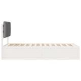 Letto con Testiera Rivestita Grigio chiaro 90 x 190 cm