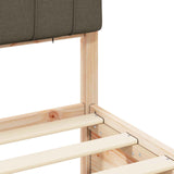 Letto con Testiera Rivestita Talpa 75 x 190 cm Pino massello