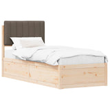 Letto con Testiera Rivestita Talpa 75 x 190 cm Pino massello