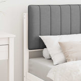 Letto con Testiera Rivestita Grigio chiaro 75 x 190 cm