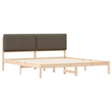 Letto con Testiera Rivestita Talpa 180 x 200 cm Pino massello