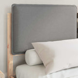 Letto con Testiera Rivestita Grigio chiaro 160 x 200 cm