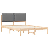Letto con Testiera Rivestita Grigio chiaro 160 x 200 cm