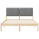 Letto con Testiera Rivestita Grigio chiaro 160 x 200 cm