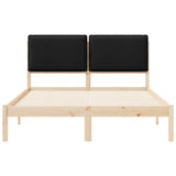 Letto con Testiera Rivestita Nero 160 x 200 cm