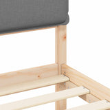 Letto con Testiera Rivestita Grigio chiaro 100 x 200 cm