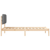 Letto con Testiera Rivestita Grigio chiaro 80 x 200 cm