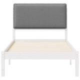 Letto con Testiera Rivestita Grigio chiaro 80 x 200 cm