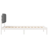 Letto con Testiera Rivestita Grigio chiaro 80 x 200 cm
