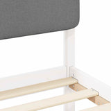 Letto con Testiera Rivestita Grigio chiaro 160 x 200 cm