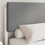 Letto con Testiera Rivestita Grigio chiaro 160 x 200 cm