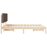 Letto con Testiera Rivestita Talpa 150 x 200 cm Pino massello