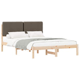 Letto con Testiera Rivestita Talpa 140 x 200 cm Pino massello