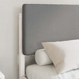 Letto con Testiera Rivestita Grigio chiaro 120 x 200 cm