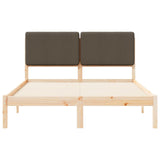 Letto con Testiera Rivestita Talpa 140 x 190 cm Pino massello