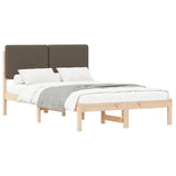 Letto con Testiera Rivestita Talpa 135 x 190 cm Pino massello