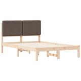 Letto con Testiera Rivestita Talpa 135 x 190 cm Pino massello