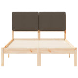 Letto con Testiera Rivestita Talpa 135 x 190 cm Pino massello