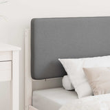 Letto con Testiera Rivestita Grigio chiaro 100 x 200 cm