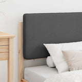 Letto con Testiera Rivestita Grigio scuro 90 x 200 cm