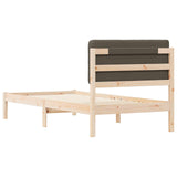 Letto con Testiera Rivestita Talpa 90 x 190 cm Pino massello