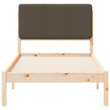 Letto con Testiera Rivestita Talpa 90 x 190 cm Pino massello