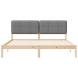 Letto con Testiera Rivestita Grigio chiaro 180 x 200 cm