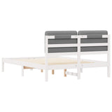 Letto con Testiera Rivestita Grigio chiaro 160 x 200 cm
