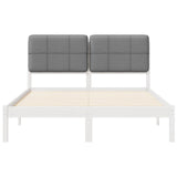 Letto con Testiera Rivestita Grigio chiaro 160 x 200 cm