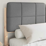 Letto con Testiera Rivestita Grigio chiaro 140 x 200 cm