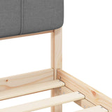 Letto con Testiera Rivestita Grigio chiaro 120 x 200 cm