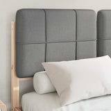 Letto con Testiera Rivestita Grigio chiaro 120 x 200 cm