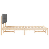 Letto con Testiera Rivestita Grigio chiaro 120 x 200 cm