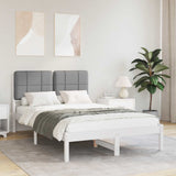 Letto con Testiera Rivestita Grigio chiaro 120 x 200 cm