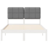 Letto con Testiera Rivestita Grigio chiaro 120 x 200 cm