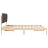 Letto con Testiera Rivestita Talpa 135 x 190 cm Pino massello