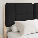 Letto con Testiera Rivestita Nero 120 x 190 cm Pino massello