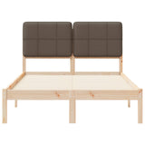 Letto con Testiera Rivestita Talpa 120 x 190 cm Pino massello