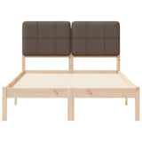 Letto con Testiera Rivestita Talpa 120 x 190 cm Pino massello