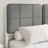 Letto con Testiera Rivestita Grigio chiaro 120 x 190 cm