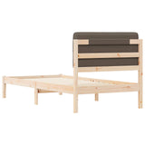 Letto con Testiera Rivestita Talpa 80 x 200 cm Pino massello