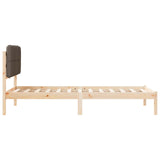 Letto con Testiera Rivestita Talpa 80 x 200 cm Pino massello
