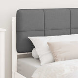 Letto con Testiera Rivestita Grigio chiaro 90 x 190 cm