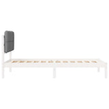 Letto con Testiera Rivestita Grigio chiaro 90 x 190 cm