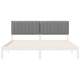 Letto con Testiera Rivestita Grigio chiaro 180 x 200 cm