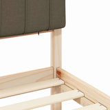 Letto con Testiera Rivestita Talpa 150 x 200 cm Pino massello