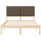 Letto con Testiera Rivestita Talpa 120 x 190 cm Pino massello