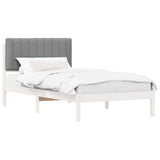 Letto con Testiera Rivestita Grigio chiaro 100 x 200 cm