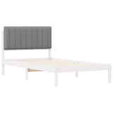 Letto con Testiera Rivestita Grigio chiaro 100 x 200 cm