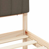 Letto con Testiera Rivestita Talpa 75 x 190 cm Pino massello